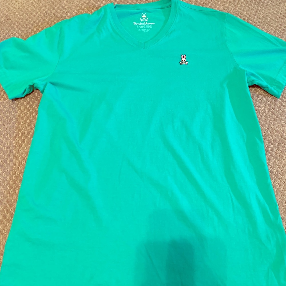 Psycho Bunny V-Neck T-Shirt Green M